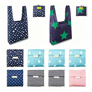 Bulk Stock Foldable Reusable Shopping Tote Bag Large Size <b>Dot</b> Pattern Non Woven Fabric Shoulder Handle For Grocery Use - Product Image 5