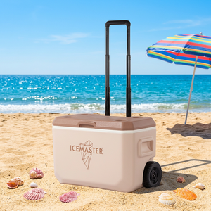 <b>Cooler</b> <b>Box</b> 39L Wheeled Thermal Portable Outdoor Camping <b>Cooler</b> PP Material Modern Square Shape 70 Hours <b>Ice</b> Retention - Product Image 1