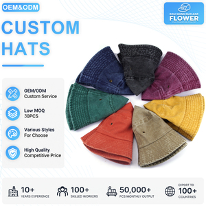 Chapeau Bob Unisexe 100 % Coton pour l'Été et l'Extérieur, Casquette de Pêcheur Vintage Effilochée Personnalisable, Broderie 3D en Jean, Style Panama Gorras - Product Image 1