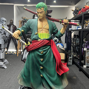 Figura de Anime Japonés de One Piece en Oferta, Figura de One Piece de Fibra de Vidrio, Estatua de Zoro de <span class=keywords><strong>Tamaño</strong></span> <span class=keywords><strong>Real</strong></span>, Escultura de Roronoa Zoro - Product Image 2