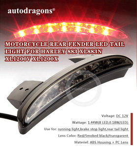 Feu arrière de moto intégré avec clignotants gauche et droit pour garde-boue arrière, compatible Touring Sportster XL 883 1200 - Product Image 5