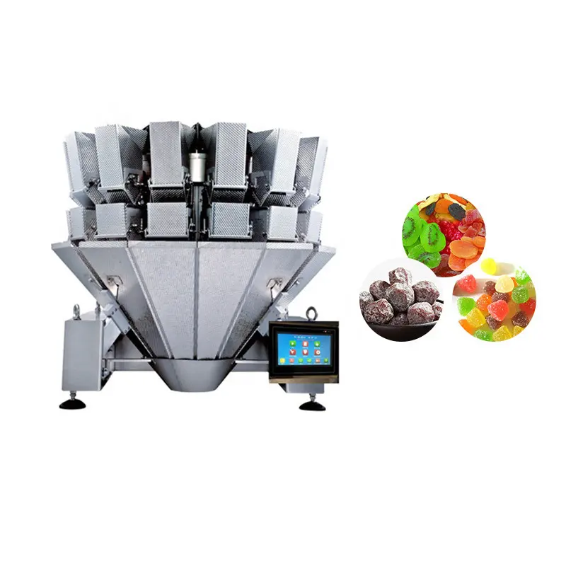 Automatische Vulstof Verticale Graanzak Met Multihead Weger Snack Koffiebonen Kaas Jelly Zout Suiker Koffiebonen Verpakkingsmachine