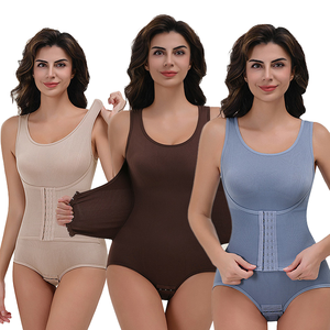 Faja Corsé Moldeadora de <span class=keywords><strong>Cuerpo</strong></span> <span class=keywords><strong>Completo</strong></span> para Mujer de Alta Compresión en Oferta, Control de Abdomen sin Costuras, Cinturón Ajustable y Levanta Glúteos BBL - Product Image 1