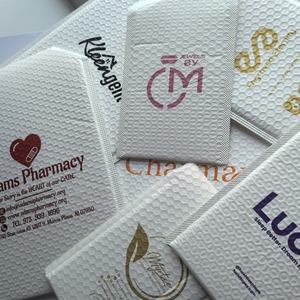Enveloppes en <span class=keywords><strong>plastique</strong></span> personnalisées, rembourrées, <span class=keywords><strong>pour</strong></span> livraison postale, sacs de coursier, logo personnalisé, sacs d'expédition, <span class=keywords><strong>enveloppe</strong></span> à bulles, couleur blanche - Product Image 2