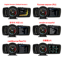 Vjoy 2022 Pengukur Cerdas OBD2 Gps Mobil Hud LCD Head Up Tampilan Suhu Minyak Speedometer Obd2 dengan Pengingat Pergeseran Hud Universal Ca