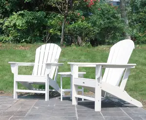 Set di tavolini da caffè da giardino impermeabili di vendita caldi moderna sedia Adirondack in legno di plastica all'aperto