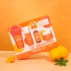 Kit de soin de la peau revitalisant pour le visage, éclaircissant, anti-taches, VC, marque privée, 4 pièces, dans un coffret cadeau - Product Image 1