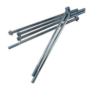 Pernos hexagonales de brida de acero al carbono galvanizado M6*165mm, lisos, de 80mm de largo, antidesprendimiento, para motores, generadores de gasolina y diésel - Product Image 1