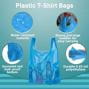 Прямая Продажа с завода HDPE LDPE напечатанный ручной мешок жилет футболка для дома и хозяйственная сумка