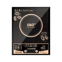 Cocina de Inducción Eléctrica Inteligente de 2200W, Resistente al Agua, con Voltaje Universal, Placa de Cerámica de Alta Resistencia y Pantalla Táctil
