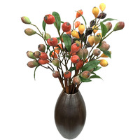 Kunstmatige fruitpruimen groene plant pruimenboom Kerst & Pasen huisdecoratie schuim plastic 67cm hoge kwaliteit groothandel