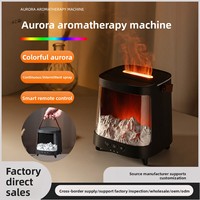 Diffuseur d'arômes à flamme simulée de style nouveau, alimenté par USB, 0,5 L, en plastique, éclairage ambiant coloré, télécommande, bureau, hôtel, 1 an