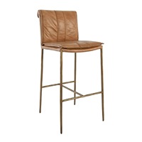 Chaise de comptoir moderne avec hauteur réglable et structure métallique robuste, dotée d'un siège rembourré confortable pour cuisine ou bar