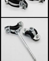 Collier de serrage métrique anti-vibration en métal et caoutchouc, étanche et robuste, pour conduites d'eau