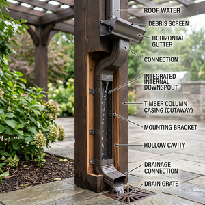 Pérgola de Aluminio con Acabado de Madera de Lujo, Techo de Láminas Motorizadas, Gazebo para Jardín HW-002Y, Estética Realista de Madera, Aluminio Premium - Product Image 5