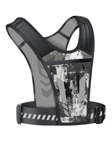 Chaleco Reflectante Fluorescente Amarillo AmpsafeX, Chaleco de Running Transpirable con Mochila de Hidratación en el Pecho, Ropa Deportiva para Hombre y Mujer - Product Image 4