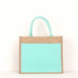 Nouveauté promotionnelle : sac fourre-tout en jute personnalisé avec le logo de votre entreprise, pour les courses d'été, avec poignées - Product Image 3