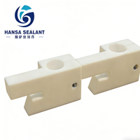 HANSA Pièces usinées en PTFE de haute qualité, bloc coulissant en forme de U avec insert métallique pour équipement d'automatisation