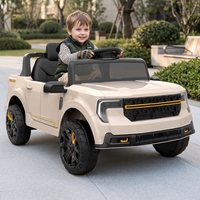 Quad à pédales pour enfants, cadeau d'extérieur, télécommande 2.4G, démarrage à bouton-poussoir, éclairage LED, suspension arrière, ceinture de sécurité 3 points, boîte de rangement, 4 roues