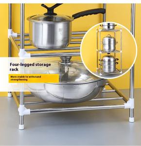 Support de rangement de cuisine Offre Spéciale Casseroles et poêles Organisateur de micro-ondes multifonction Support de <span class=keywords><strong>boulanger</strong></span> Simple avec poulie - Product Image 2