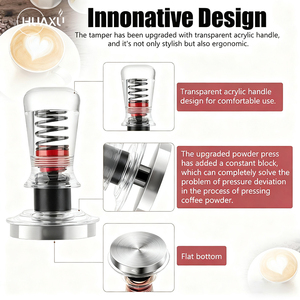 Nhà Máy Trực Tiếp Barista Công Cụ 304ss Cơ Sở 51Mm Cà Phê Tamper Với Hiệu Chuẩn Mùa Xuân Nạp Cho Máy Pha Cà Phê - Product Image 3
