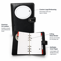 Carnet de notes en cuir personnalisé de haute qualité Longli A5/A4, reliure spirale, impression UV, promotion personnalisée