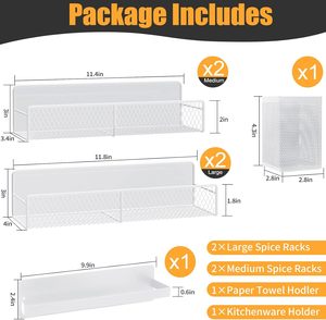 Organisateur de cuisine de support de stockage de réfrigérateur magnétique multifonctionnel moderne d'acier au carbone pour la vaisselle d'ustensiles d'assaisonnement - Product Image 2