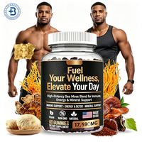 Gummies OEM de baies d'églantier et de mousse de mer, supplément à base de plantes, marque privée, gummies de mousse de mer séchée pour un ventre plat