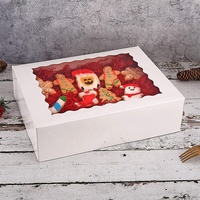 Caja para Cupcakes y Donuts de Papel Kraft Económica y Popular con Ventana, Adecuada para Tiendas de Postres