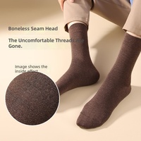 Chaussettes thermiques mi-mollet en mélange de laine, sans couture, à aiguille simple, générant de la chaleur, anti-odeur et antibactériennes pour l'hiver