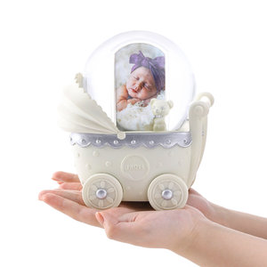 Mini Globo de Nieve de Resina con Base Blanca, Diseño Artístico Pintado, Regalos de Año Nuevo Chino con Música de Ángel, Realista - Product Image 5