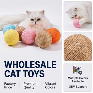 Jouet interactif pour chat et chien en sisal extra-large – Bâtonnette couineuse résistante aux morsures pour l'amusement félin – Vente en gros usine - Product Image 1