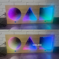 Miroir LED à stimulation visuelle, thérapie apaisante 3D, miroir infini sensoriel, modes d'éclairage interactifs pour salles sensorielles