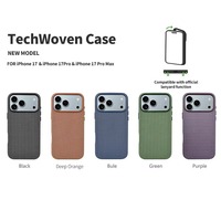 Étuis de téléphone Laudtec Techwoven pour iPhone Air 17 16 15 Pro Max, chargement magnétique, coque arrière simple et professionnelle, logo personnalisé Sjk1113