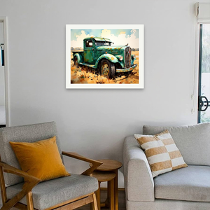 Kit di vernice <span class=keywords><strong>Vintage</strong></span> verde per camion per adulti-classico camion arrugginito 16x20 pollici, regali di arte automobilistica senza cornice - Product Image 4