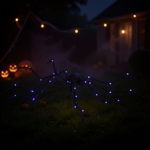 Luci di Halloween Decorazione Festiva a Forma di Ragno LED 2700K Bianco Caldo Decorazione Esterna per Halloween Garanzia di 1 Anno - Product Image 2