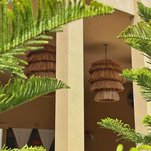 Wabi Sabi Style Pendant Light Round E27 45cm 60cm 80cm Diameter For Guesthouse Hotel Restaurant <b>Decorative</b> <b>Lighting</b> - Product Image 3