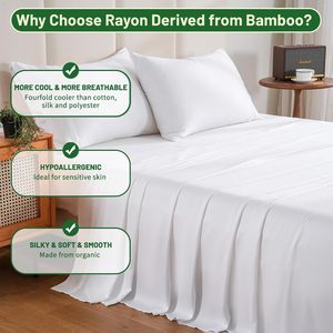 Customized Luxury 100% Viscose <strong>Bamboo</strong> <strong>Sheets</strong> Queen Size Super Soft Bedding Set Cooling <strong>Sheets</strong> - Product Image 6
