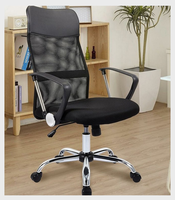 Chaise de bureau pivotante professionnelle avec dossier réglable, chaise de direction en tissu maillé au design moderne pour les visiteurs