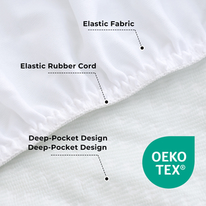 Protège-matelas personnalisé pour lit <span class=keywords><strong>Queen</strong></span>/King en bambou écologique respirant, imperméable et rafraîchissant, avec poche profonde - Product Image 5