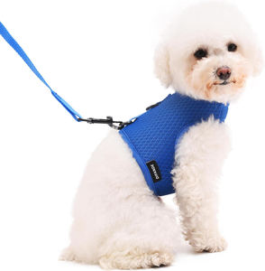 Satu Set tali dan kekang anjing kecil, kekang hewan peliharaan kecil untuk musim dingin, rompi anjing empuk lembut dapat disetel untuk pudel, Pomeranian, <span class=keywords><strong>Chihuahua</strong></span> - Product Image 1