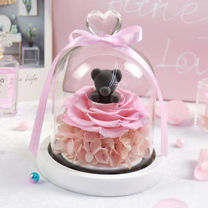 Rosas Eternas Conservadas Individuales, Rosas Reales Conservadas, Flores Eternas, Rosas Conservadas en Cúpula de Cristal con Led - Product Image 2