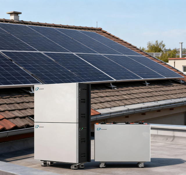 LP All in One15kwh 30kwh LiFePO4 Solar Energy Battery 10Kw Hybrid Inverter IP54 Home Energy Storage Stackable Battery System