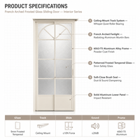 Porte intérieure minimaliste en acier français, coulissante et battante intégrée, design classique, porte de séparation pour villa