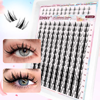 Kit de cils personnalisés DIY avec logo, grappes de cils Manga, cils effilés style féerique anime, cils inférieurs, fournisseur d'extensions de cils sous marque privée, en plastique