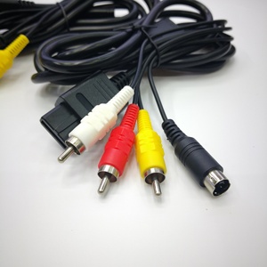 Câble composite multifonctions 1.8M 6FT 3 RCA AV S-Video pour Super <span class=keywords><strong>Nintendo</strong></span> SNES <span class=keywords><strong>GameCube</strong></span> <span class=keywords><strong>64</strong></span> NGC N64 - Product Image 2