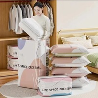 Sac de rangement sous vide vertical sans pompe PA PE 7 couches épaisses pour couettes et vêtements