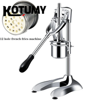Machine à frites manuelle en acier inoxydable de 30cm de long extrudeuse de pommes de terre frites 12 trous