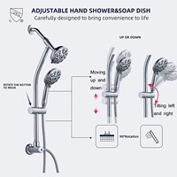 Columna De Ducha 10 Modes De Pulvérisation Système De Bain Hauteur Réglable Robinet De Salle De Bains Colonne De Douche Murale Ensemble De Douche