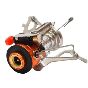 Portable Mini Camping <b>Stove</b> With Electronic Ignition Foldable Outdoor Cooking Equipment Silver Black - Product Image 2